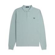 Fred Perry Långärmad Tennis Polo Tröja Blue, Herr