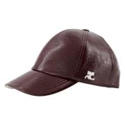 Courrèges Bordeaux Vinyl Keps Vår-Sommar 2025 Brown, Unisex