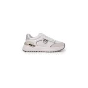 Pinko Vita Läder Sneakers Vår/Sommar Kollektion White, Dam