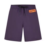 Heron Preston Lila Logo Patch Badshorts Purple, Herr