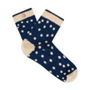 Cabaia Polka Dot Strumpor - Sömlös Design Blue, Unisex