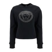 Versace Ikonisk Medusa Motif Sweatshirt Black, Dam