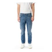 Diesel Slim Fit Midwaist Tapered Jeans Blue, Herr