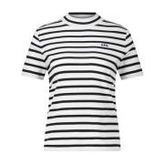 A.p.c. Klassisk Randig T-shirt White, Herr