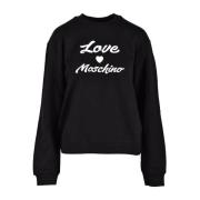 Love Moschino Grå Sweatshirt för Kvinnor Black, Dam