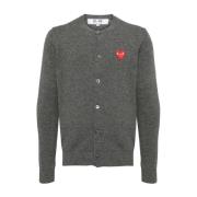 Comme des Garçons Grå Tröja med Logopatch Gray, Herr