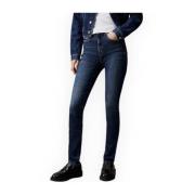 Calvin Klein Hög midja jeans för kvinnor Blue, Dam