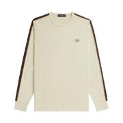 Fred Perry Taped Long Sleeve Tee Beige, Herr