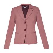 Liu Jo Flanell Single-Breasted Donna Blazer Pink, Dam