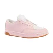 Kenzo Vit Rosa Läder Sneakers Pink, Dam