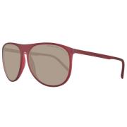 Porsche Design Burgundy Oval Solglasögon Red, Unisex