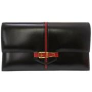 Hermès Vintage Pre-owned Laeder kuvertvskor Black, Dam