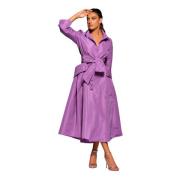 Moskada Kort Lila Taffeta Skjortklänning Purple, Dam