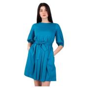 Max Mara Weekend Ocean Jersey Klänning Blue, Dam