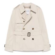 Burberry Taupe Casual Jackor för Män White, Dam