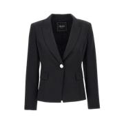 Liu Jo Enkelknäppt Blazer Jacka Black, Dam