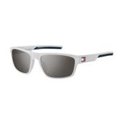 Tommy Hilfiger Silver Mirror High Contrast Solglasögon White, Herr