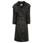 MVP wardrobe Lång Trenchcoat Brown, Dam