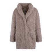 S.w.o.r.d 6.6.44 Faux-Fur Lapel Coat med knappstängning Beige, Dam