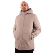 Duno Kort dunfodrad parka i sand Beige, Herr