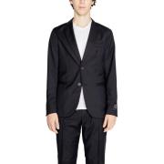 Armani Exchange Svart Polyester Blazer Höst/Vinter Kollektion Black, H...