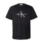 Calvin Klein Svart Logga Bomull T-shirt Black, Herr