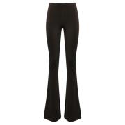 MVP wardrobe Högmidjade Flare Leggings i Lycra Brown, Dam