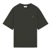 Maison Kitsuné Räv Huvud Patch T-shirt Green, Herr