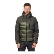 YES ZEE Quiltad grön jacka med softshell-insatser Green, Herr