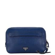 Prada Vintage Pre-owned Laeder kuvertvskor Blue, Dam