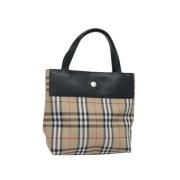 Burberry Vintage Pre-owned Canvas handvskor Beige, Dam