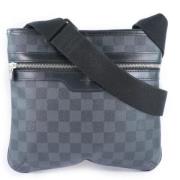 Louis Vuitton Vintage Pre-owned Canvas axelremsvskor Black, Dam