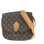 Louis Vuitton Vintage Pre-owned Canvas axelremsvskor Brown, Dam