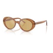 Oliver Peoples Stiliga gula lins solglasögon Brown, Dam