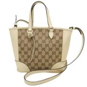 Gucci Vintage Pre-owned Canvas gucci-vskor Beige, Dam