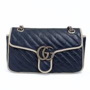 Gucci Vintage Pre-owned Laeder crossbodyvskor Blue, Dam