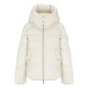 Woolrich Quiltad dunjacka med avtagbar huva Beige, Dam