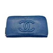 Chanel Vintage Pre-owned Laeder plnbcker Blue, Dam