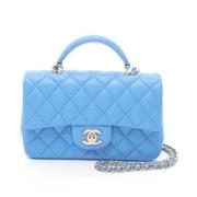 Chanel Vintage Pre-owned Laeder crossbodyvskor Blue, Dam