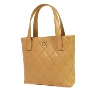 Chanel Vintage Pre-owned Laeder chanel-vskor Beige, Dam