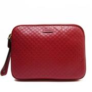 Gucci Vintage Pre-owned Laeder axelremsvskor Red, Dam