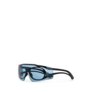 Alexander McQueen Stiliga svarta acetatsolglasögon Black, Dam