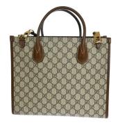 Gucci Vintage Pre-owned Canvas totevskor Beige, Dam