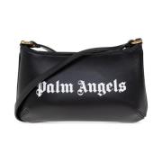 Palm Angels Axelväska med logotyp Black, Dam