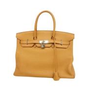 Hermès Vintage Pre-owned Laeder handvskor Yellow, Dam