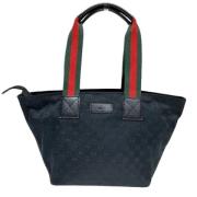 Gucci Vintage Pre-owned Canvas gucci-vskor Blue, Dam