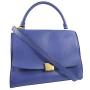 Celine Vintage Pre-owned Laeder handvskor Blue, Dam