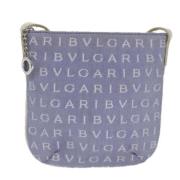 Bvlgari Vintage Pre-owned Canvas axelremsvskor Blue, Dam