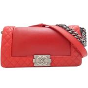 Chanel Vintage Pre-owned Laeder crossbodyvskor Red, Dam