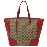 Gucci Vintage Pre-owned Canvas totevskor Beige, Dam